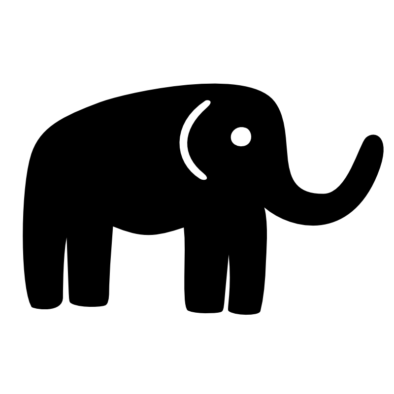 Accessible Thinking elephant mark icon